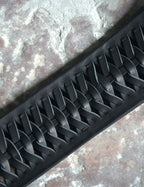 Black Braided Leather Wrap Belt