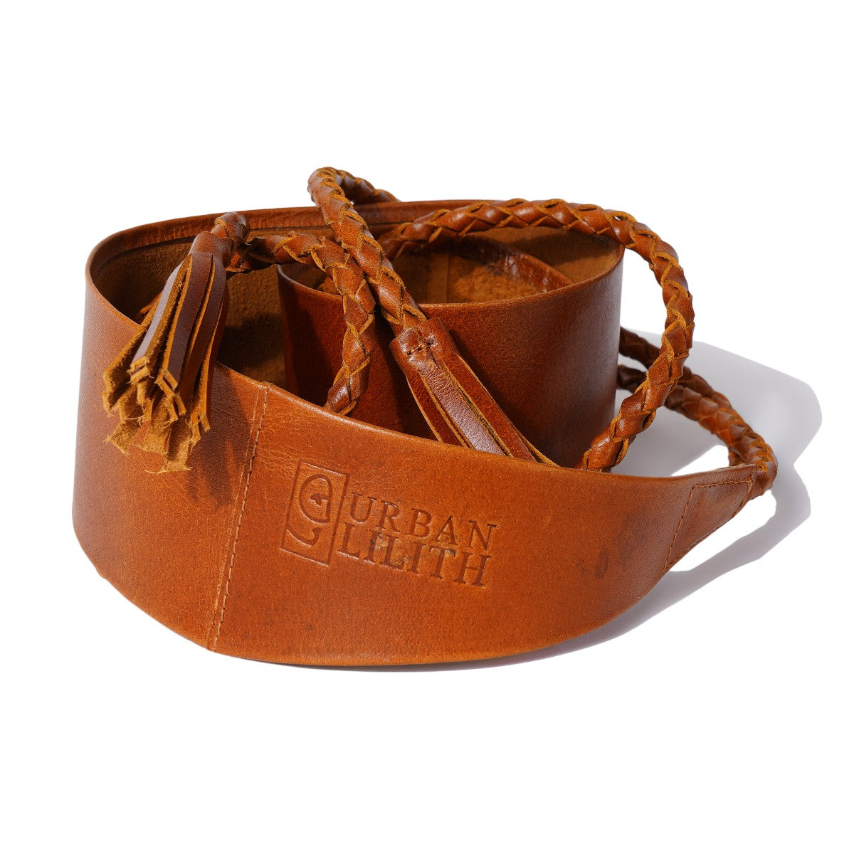 Braided Tan String Silhouette Belt - Urban Lilith