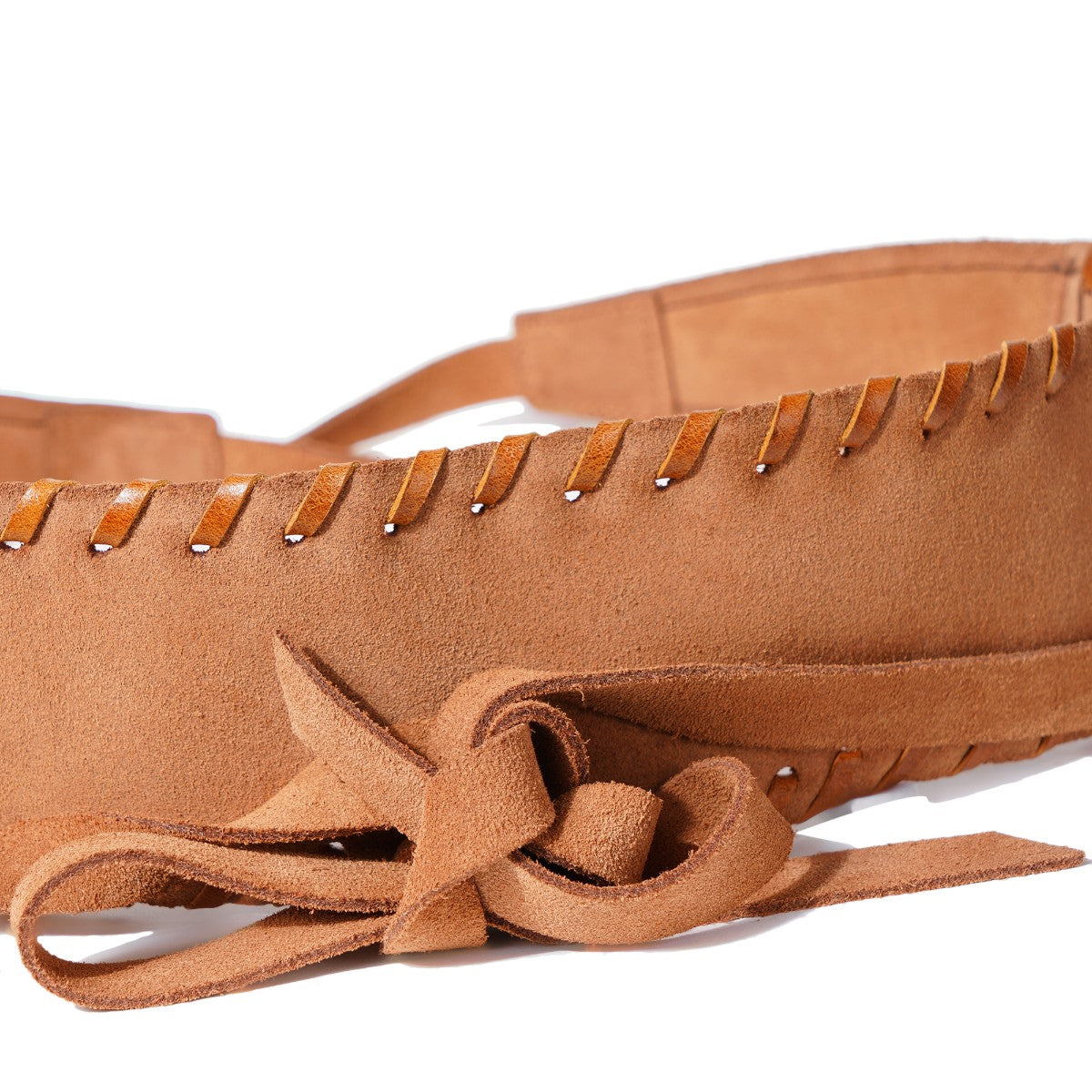 Brown Suede Leather Wrap Belt - Urban Lilith