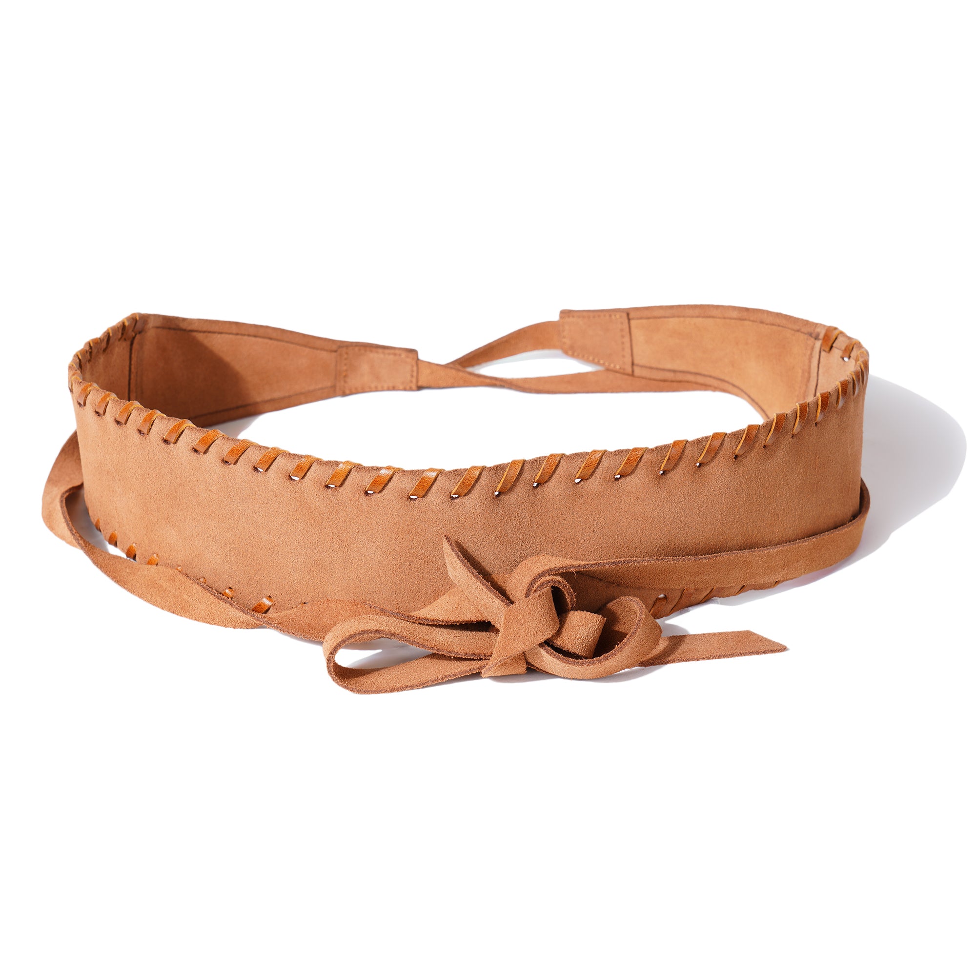 Midnight Suede Leather Wrap Belt