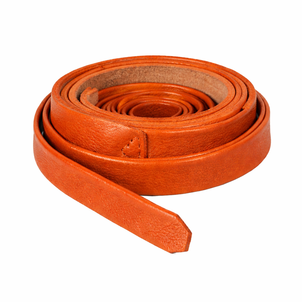 Citron Yellow Slim Leather Wrap Belt