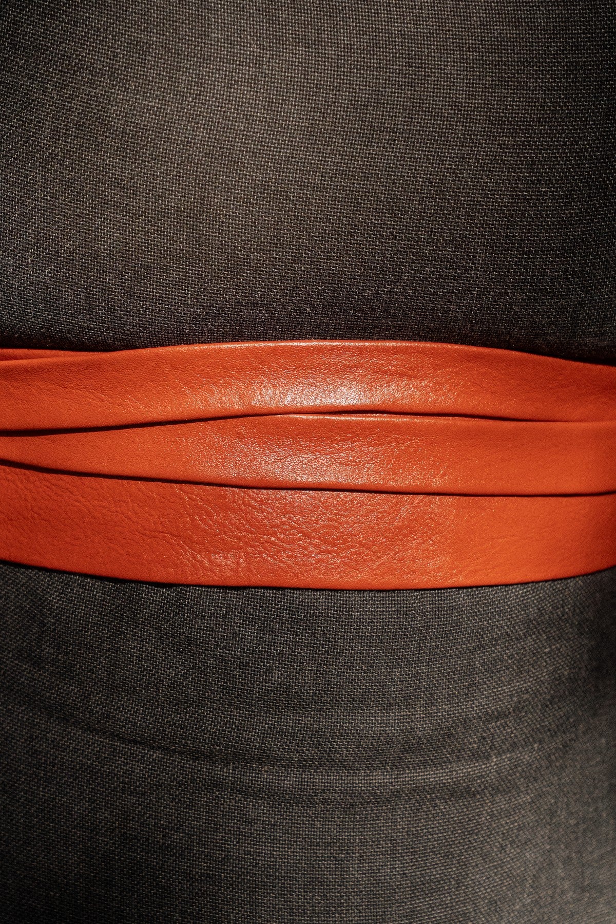 Dark Wine Leather Wrap Belt - Urban Lilith