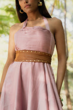 Tan Studded Leather Wrap Belt - Urban Lilith