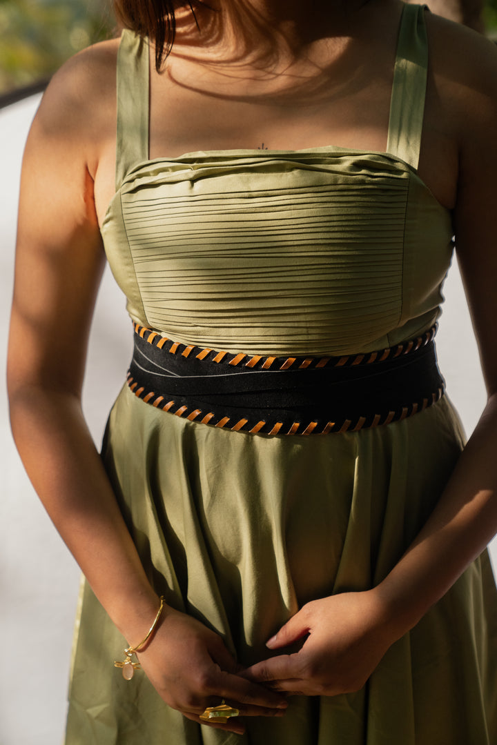 Midnight Suede Leather Wrap Belt