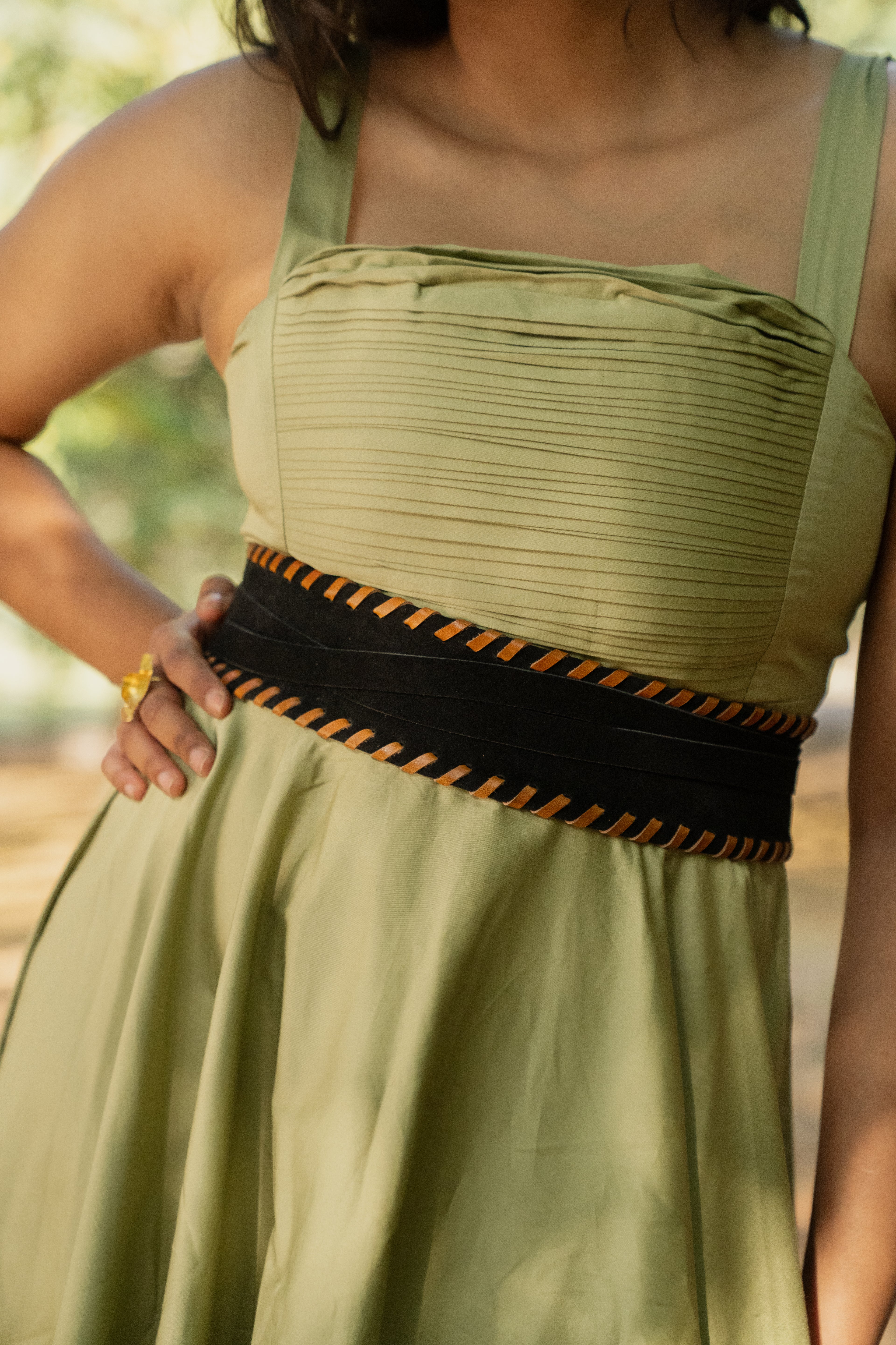 Midnight Suede Leather Wrap Belt - Urban Lilith