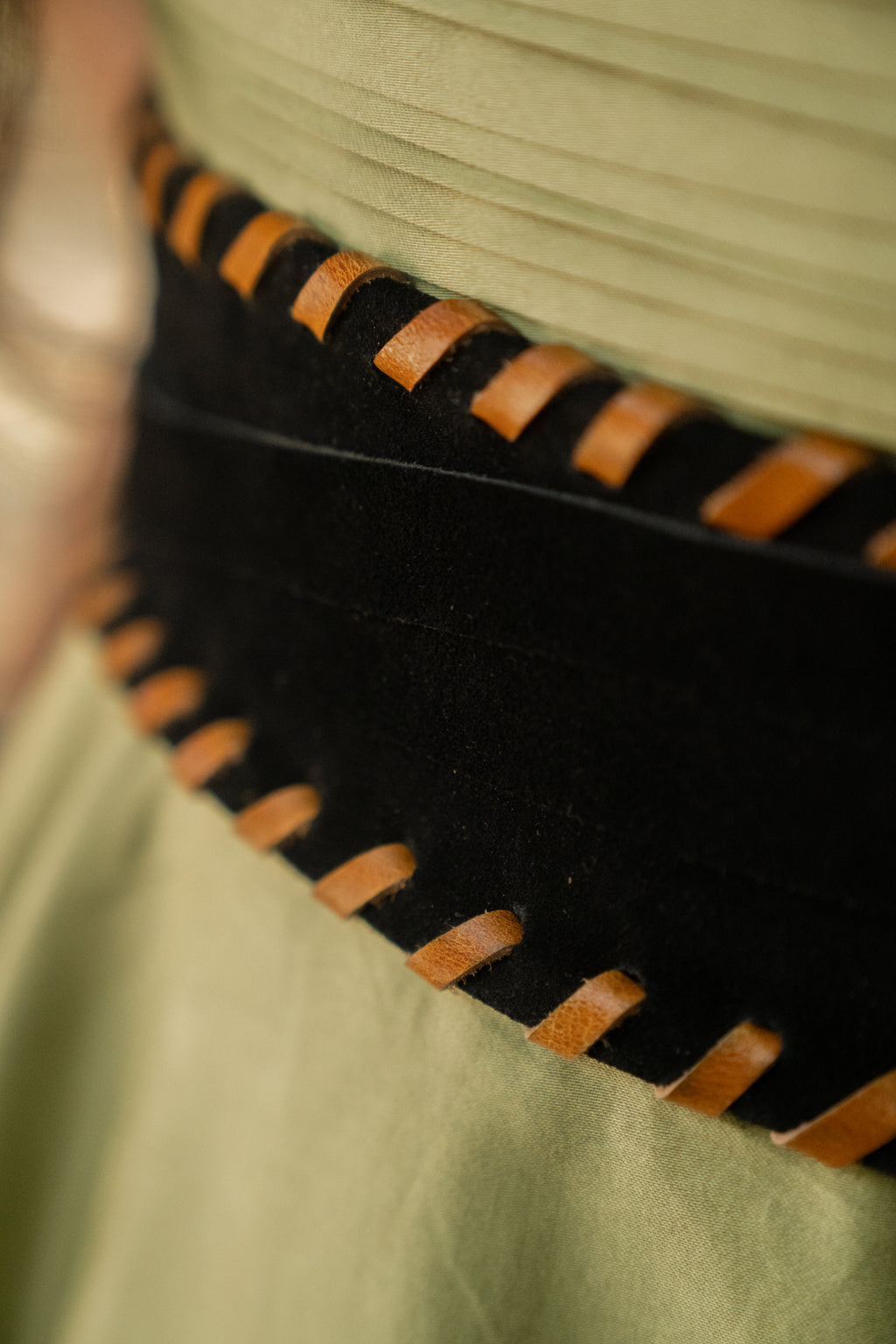 Midnight Suede Leather Wrap Belt - Urban Lilith