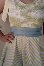 Cloud Blue Leather Wrap Belt - Urban Lilith