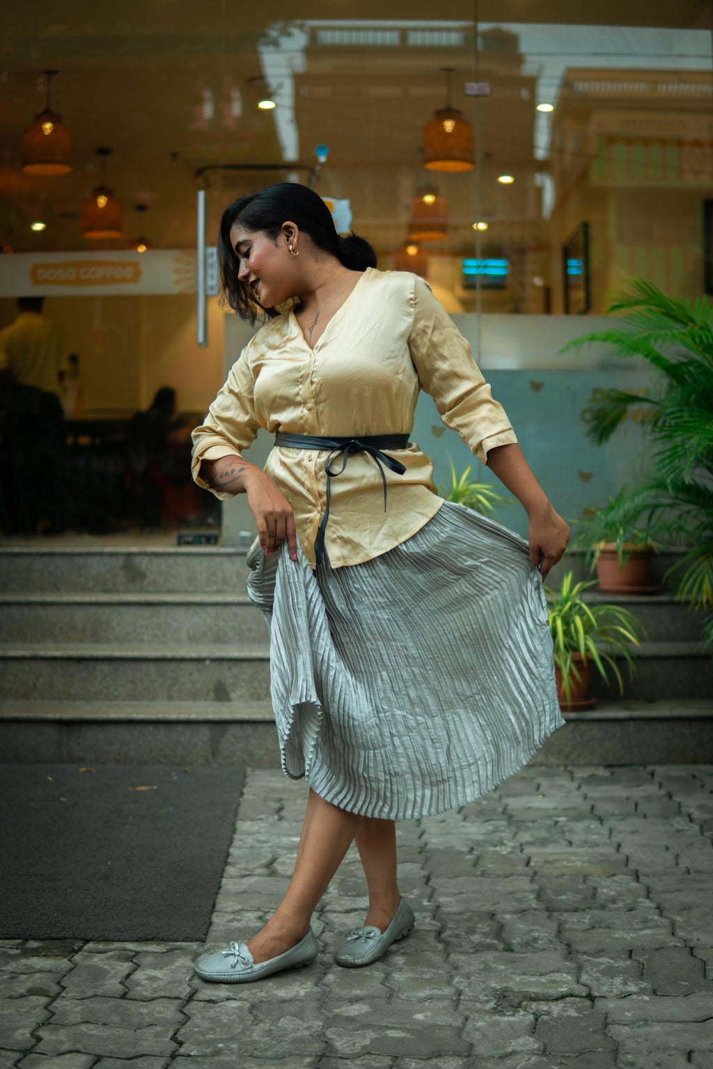 Classic Slim Leather Wrap Belt