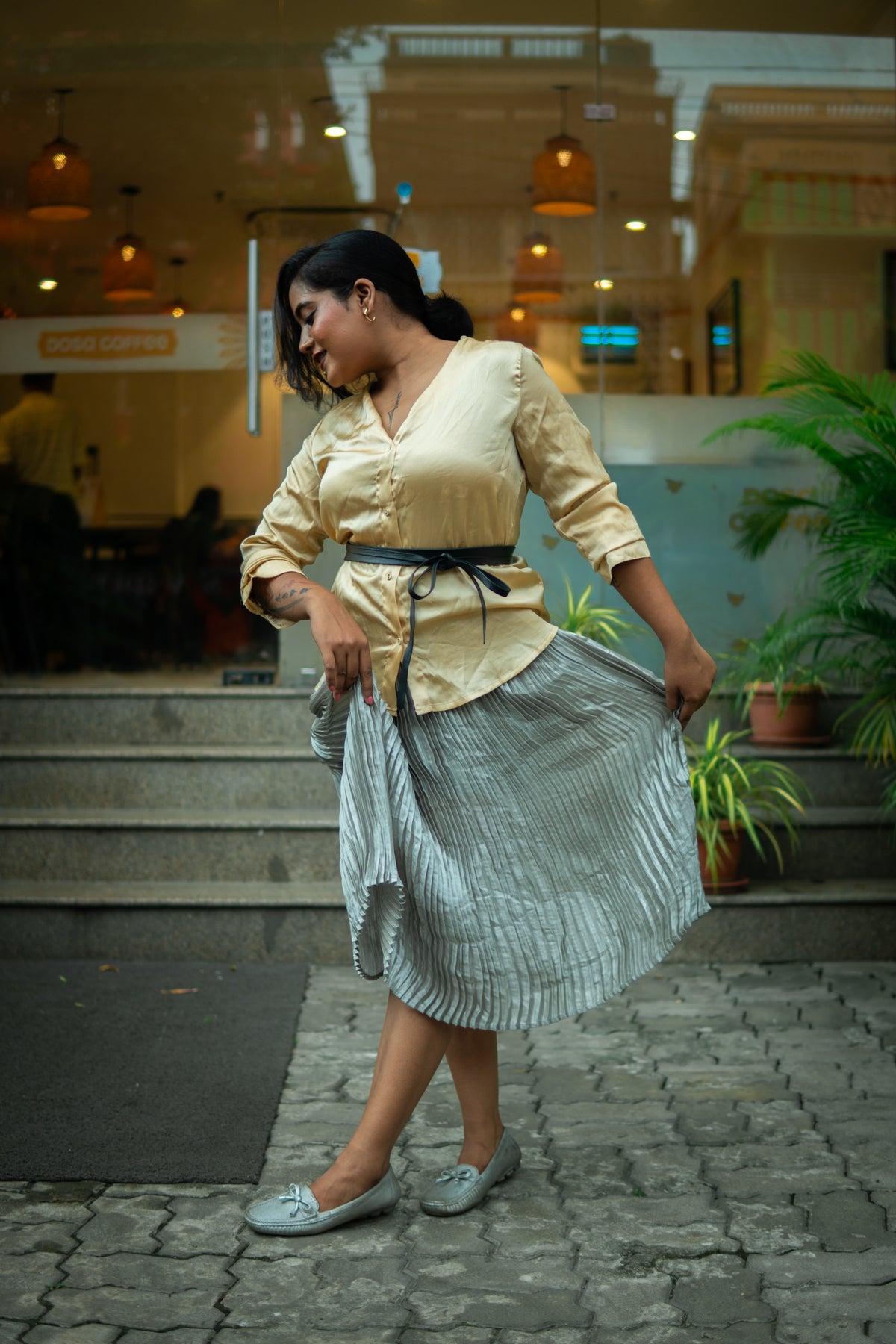 Classic Slim Leather Wrap Belt