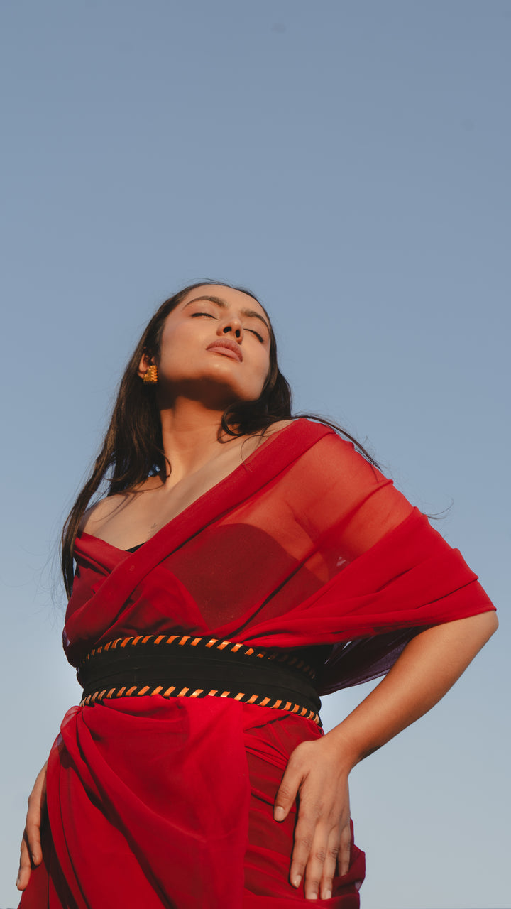 Midnight Suede Leather Wrap Belt