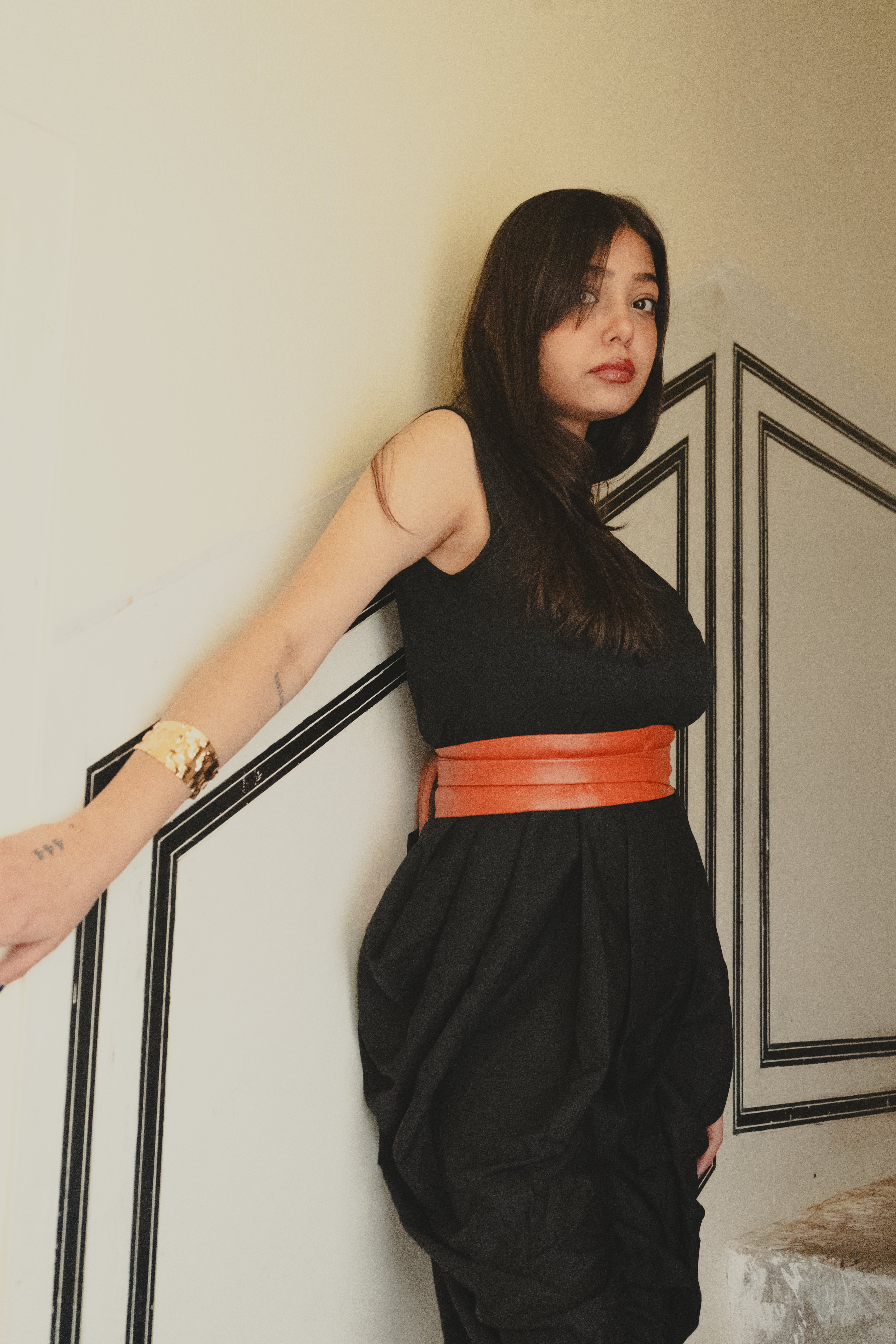 Burnt Orange Leather Wrap Belt - Urban Lilith