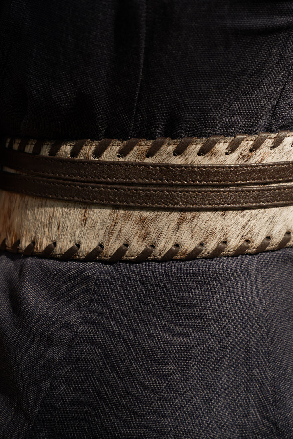Urban Heiress – Natural Brown Hairon Belt - Reversible