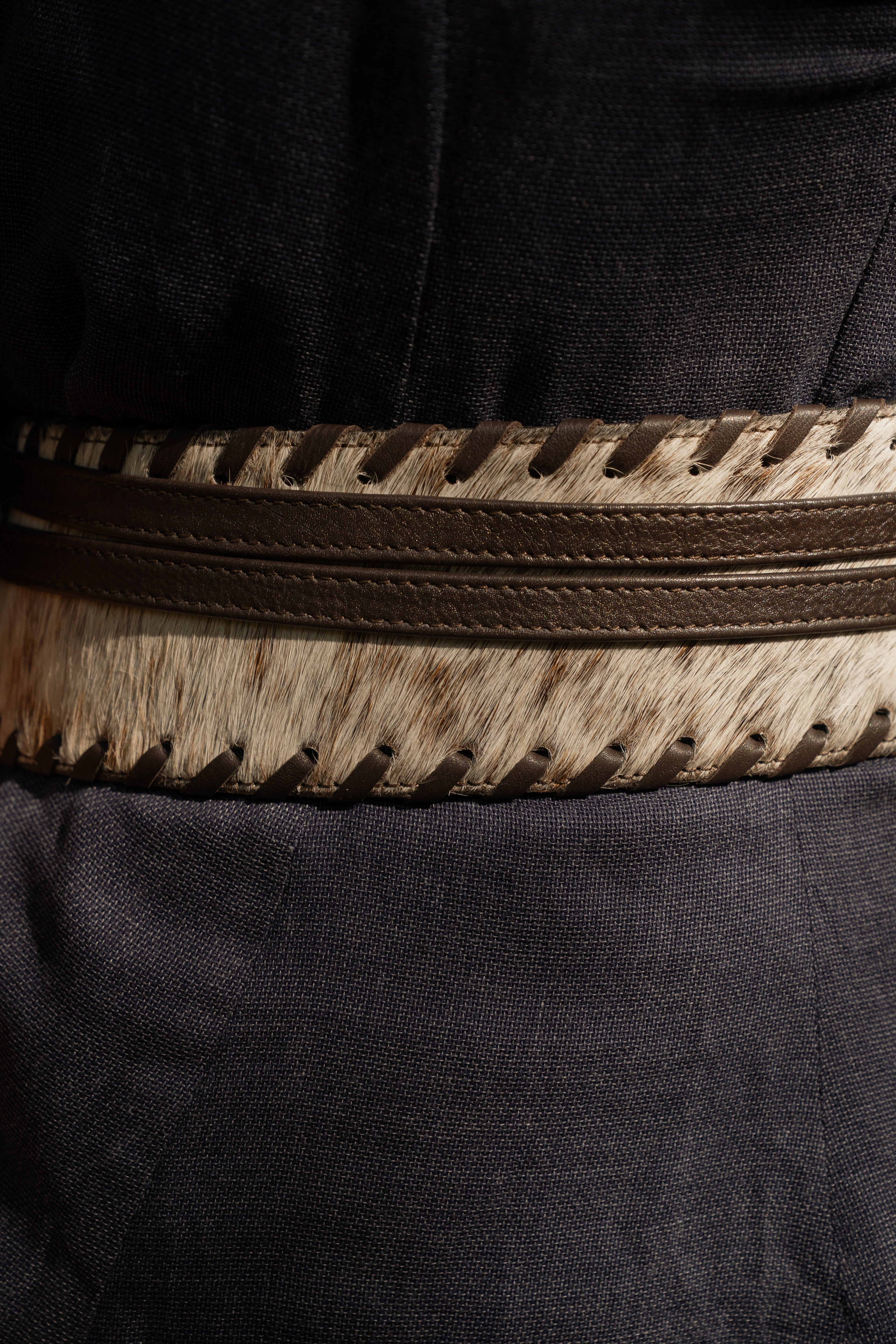 Urban Heiress – Natural Brown Hairon Belt - Reversible