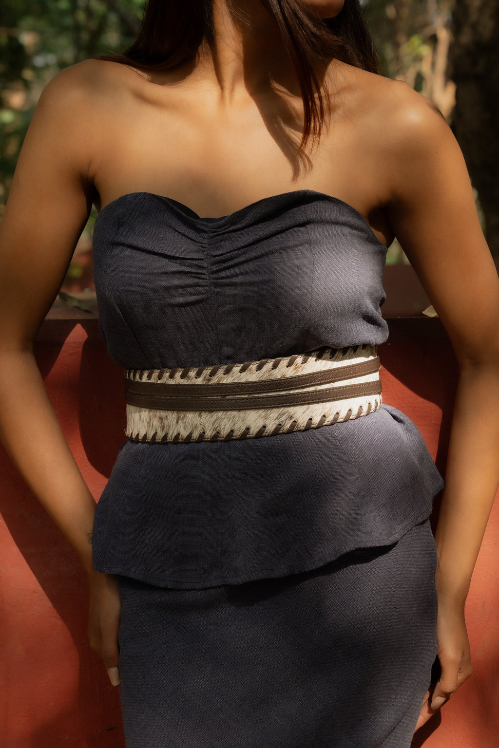 Urban Heiress – Natural Brown Hairon Belt - Reversible