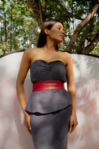 Scarlet Red Leather Wrap Belt - Urban Lilith