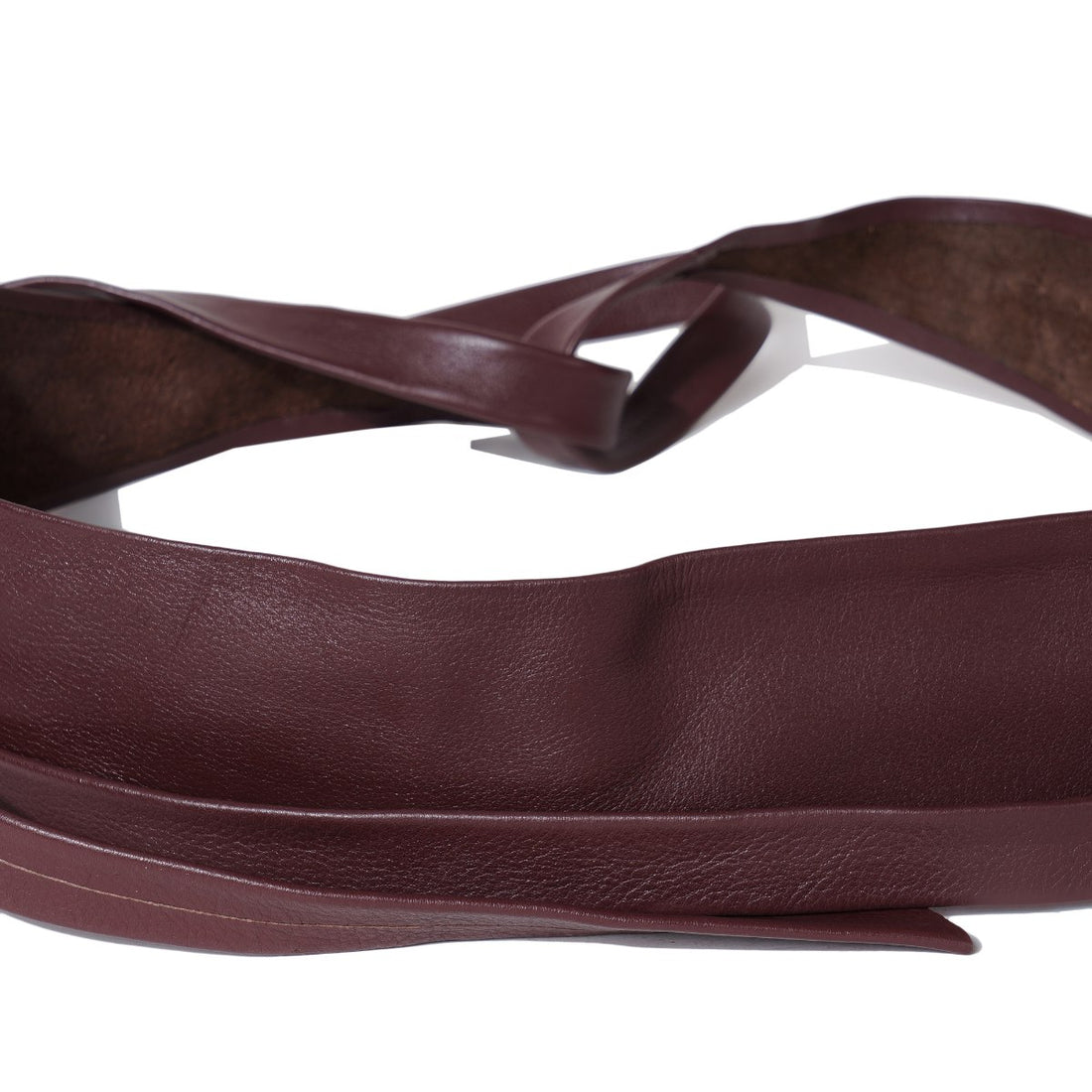 The Dark Wine Leather Wrap Belt - Urban Lilith