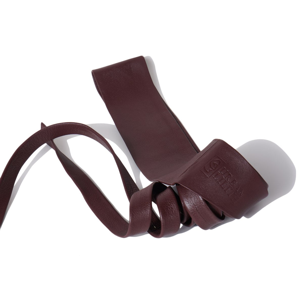 Dark Wine Leather Wrap Belt - Urban Lilith