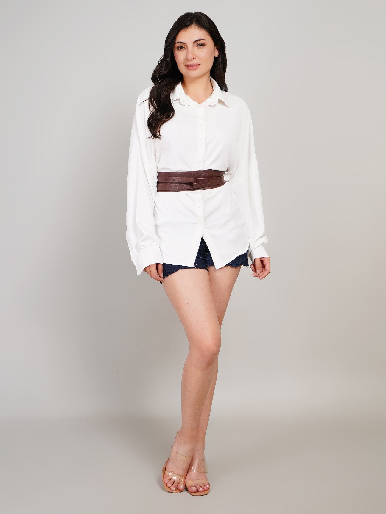 Dark Wine Leather Wrap Belt - Urban Lilith