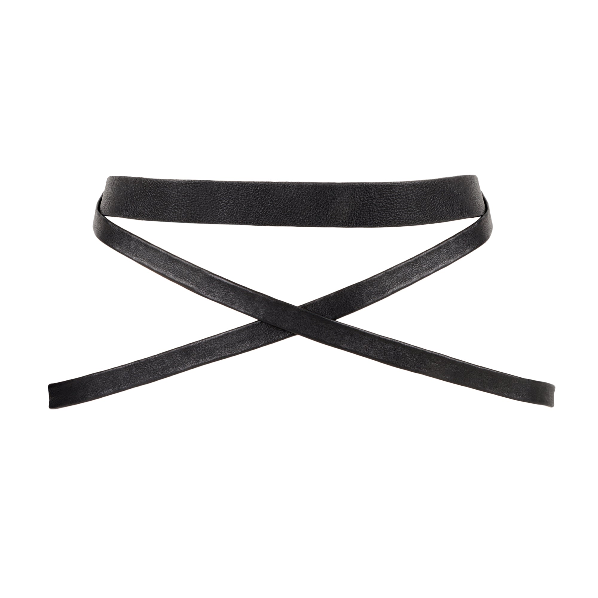 Classic Slim Leather Wrap Belt