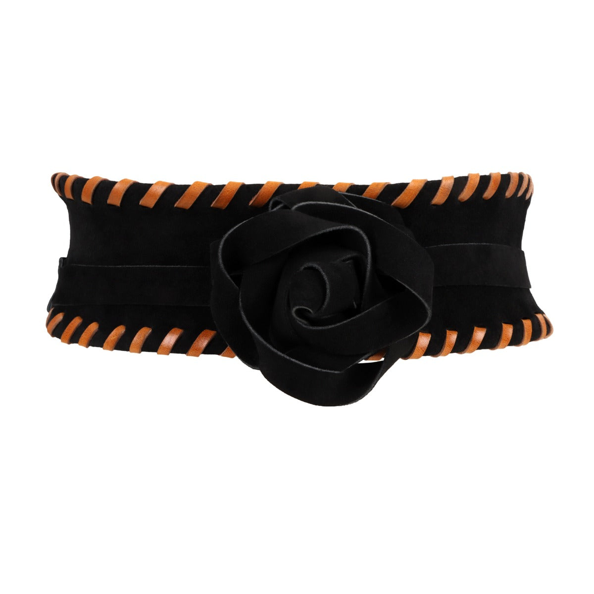 Midnight Suede Leather Wrap Belt