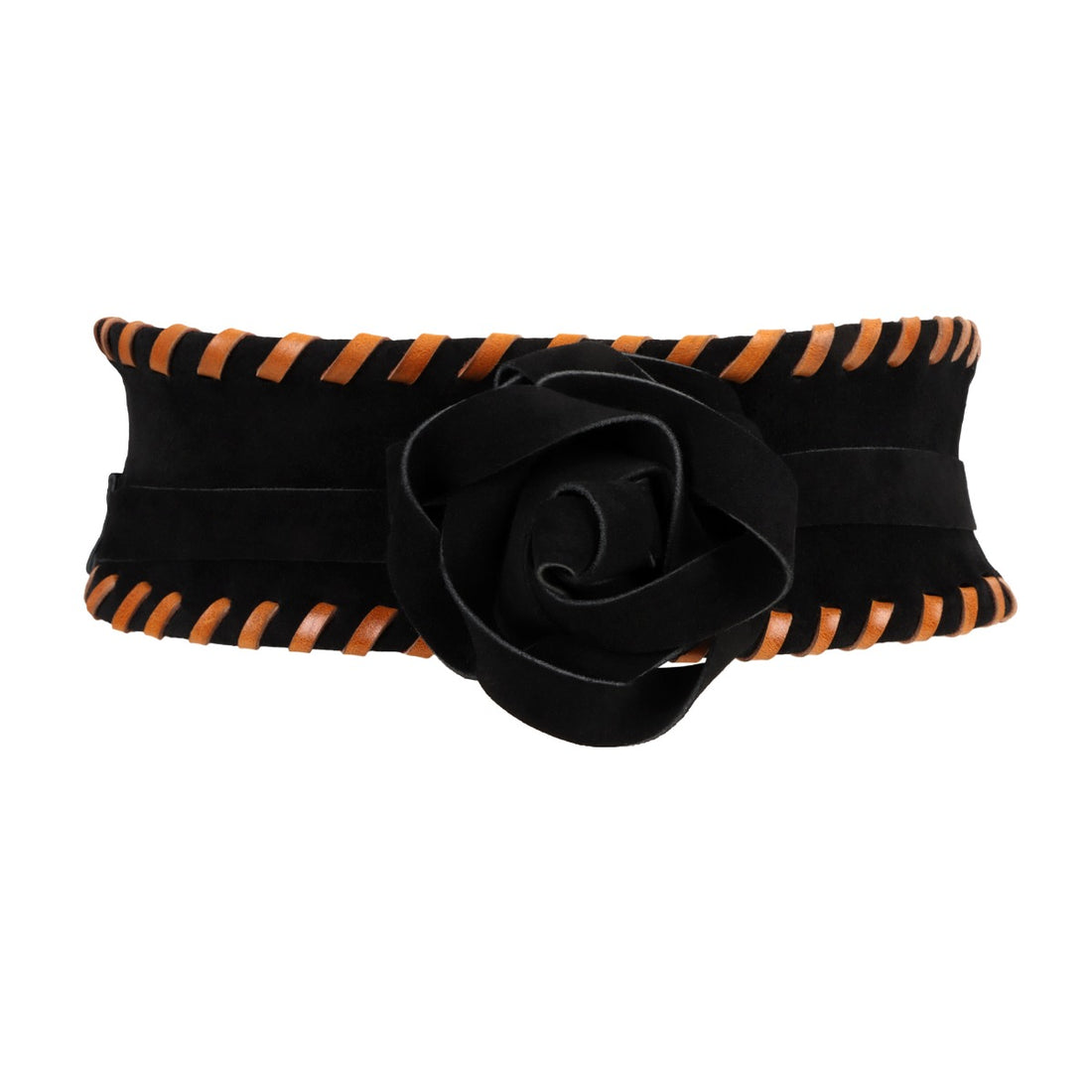 Midnight Suede Silhouette Wrap Belt