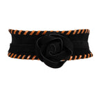 Midnight Suede Leather Wrap Belt - Urban Lilith