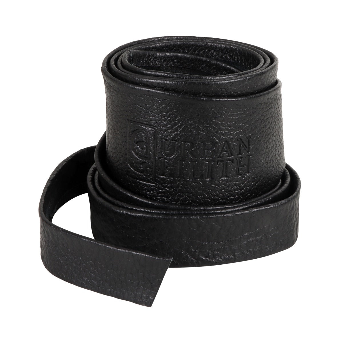 Raven Black Leather Wrap Belt - Urban Lilith