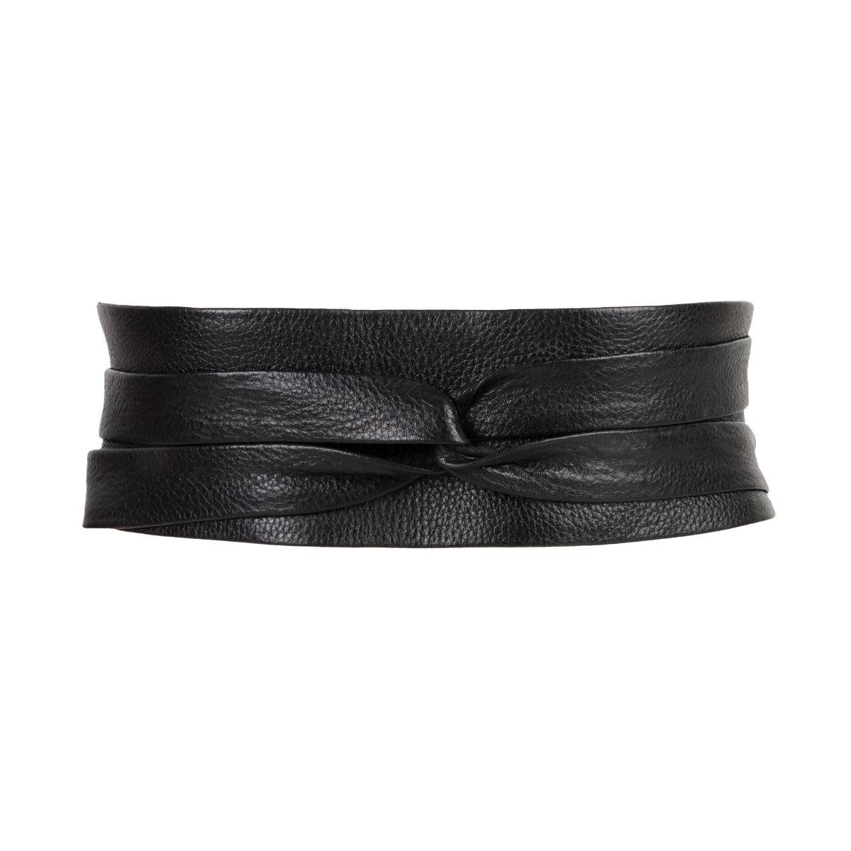 Raven Black Leather Wrap Belt - Urban Lilith