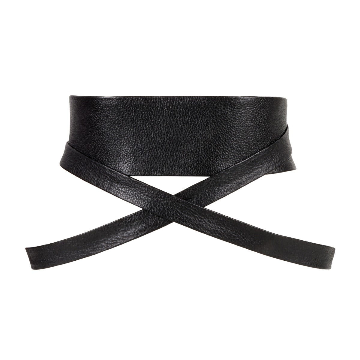 Raven Black Leather Wrap Belt - Urban Lilith