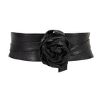 Raven Black Leather Wrap Belt - Urban Lilith