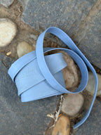 Cloud Blue Leather Wrap Belt - Urban Lilith