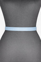Cloud Blue Slim Leather Wrap Belt - Urban Lilith