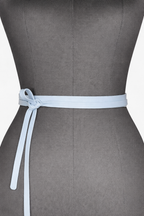 Cloud Blue Slim Leather Wrap Belt - Urban Lilith