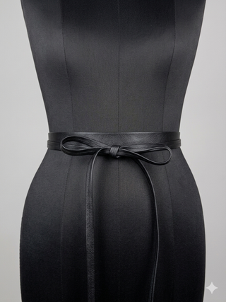 Classic Slim Leather Wrap Belt
