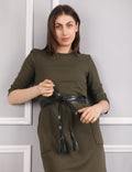 Black Braided Leather Wrap Belt - Urban Lilith
