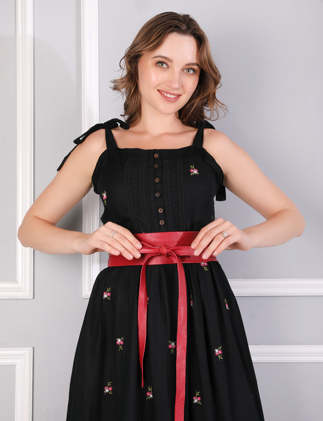 Burnt Orange Leather Wrap Belt - Urban Lilith