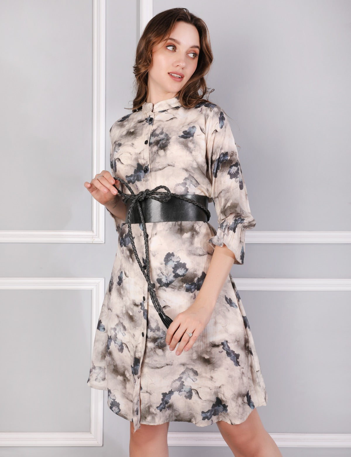 Braided Black String Leather Wrap Belt - Urban Lilith