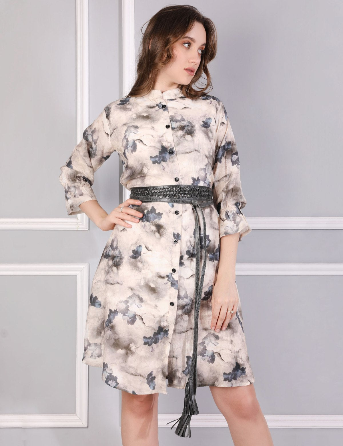 Black Braided Leather Wrap Belt - Urban Lilith