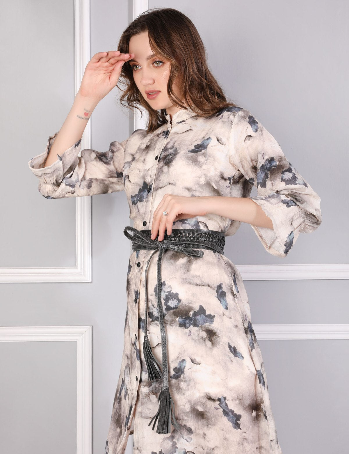 Black Braided Leather Wrap Belt - Urban Lilith