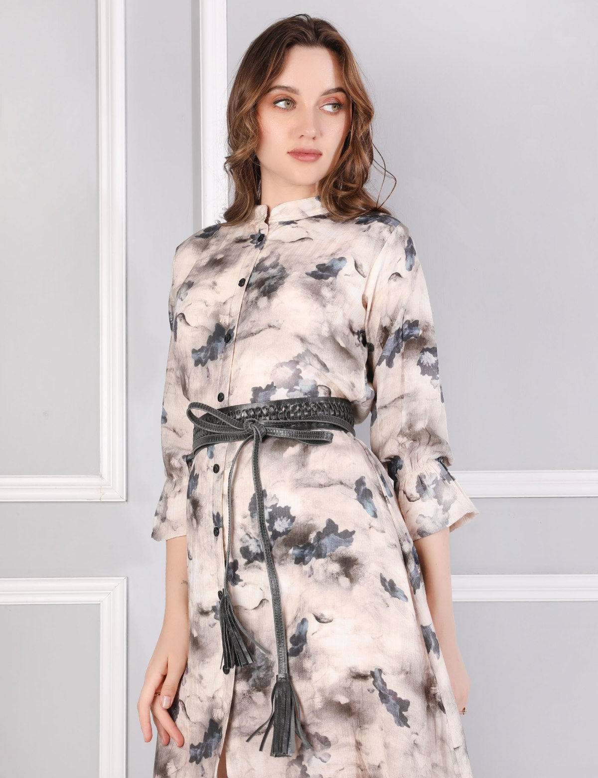 Black Braided Leather Wrap Belt - Urban Lilith