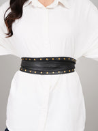 Black Studded Leather Wrap Belt - Urban Lilith