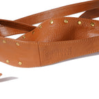 Tan Studded Leather Wrap Belt - Urban Lilith