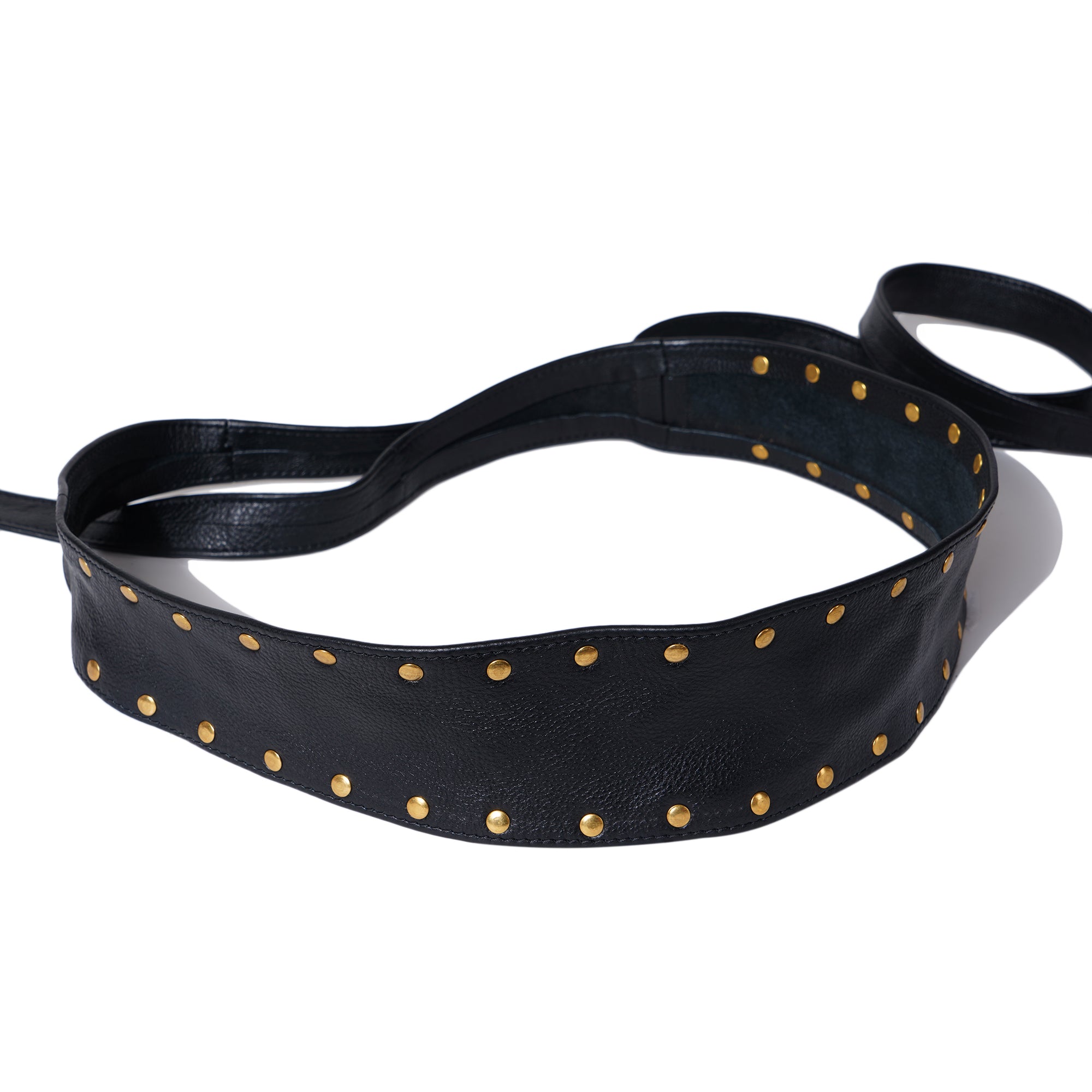 Tan Studded Leather Wrap Belt - Urban Lilith