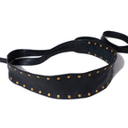 Black Studded Leather Wrap Belt - Urban Lilith