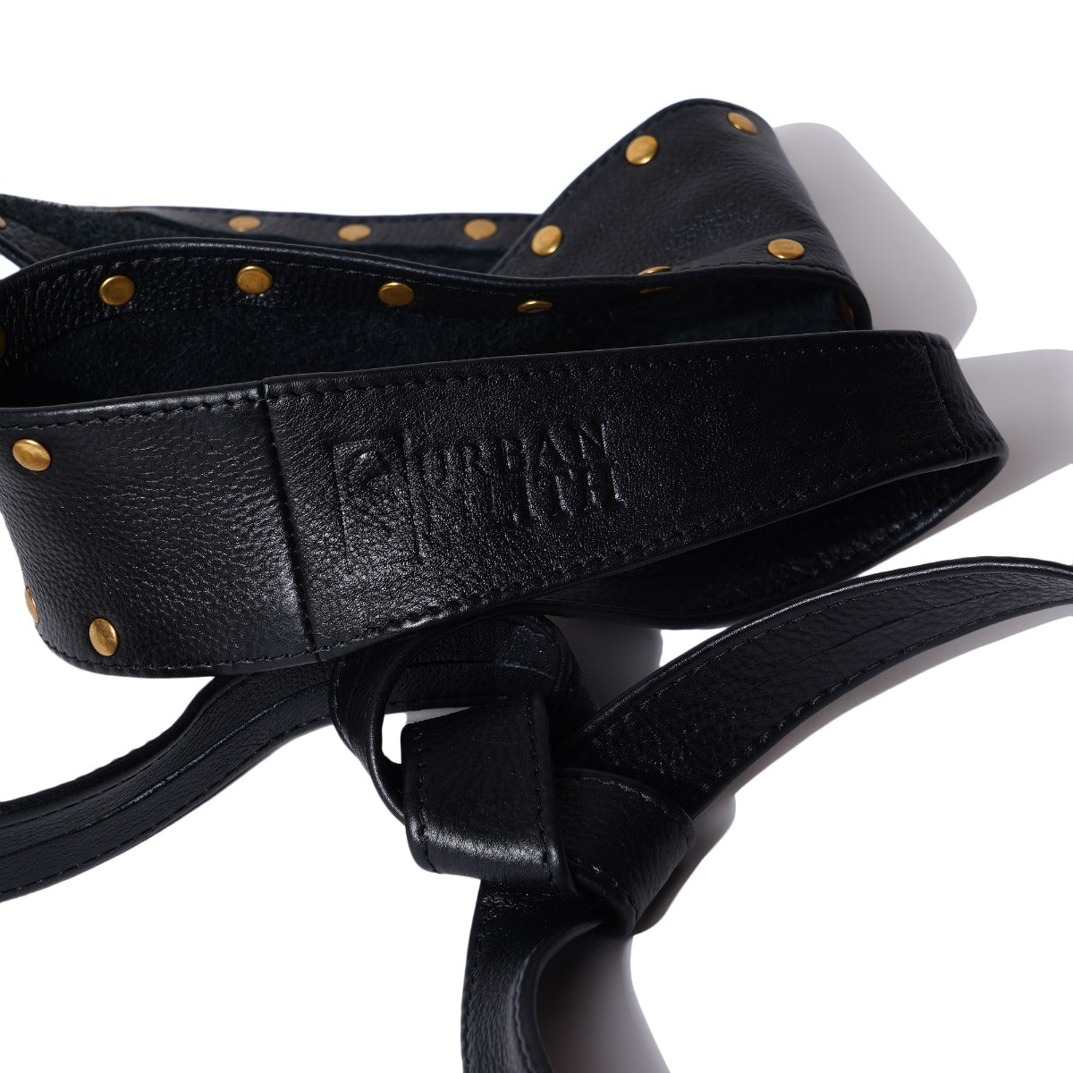 Black Studded Leather Wrap Belt - Urban Lilith