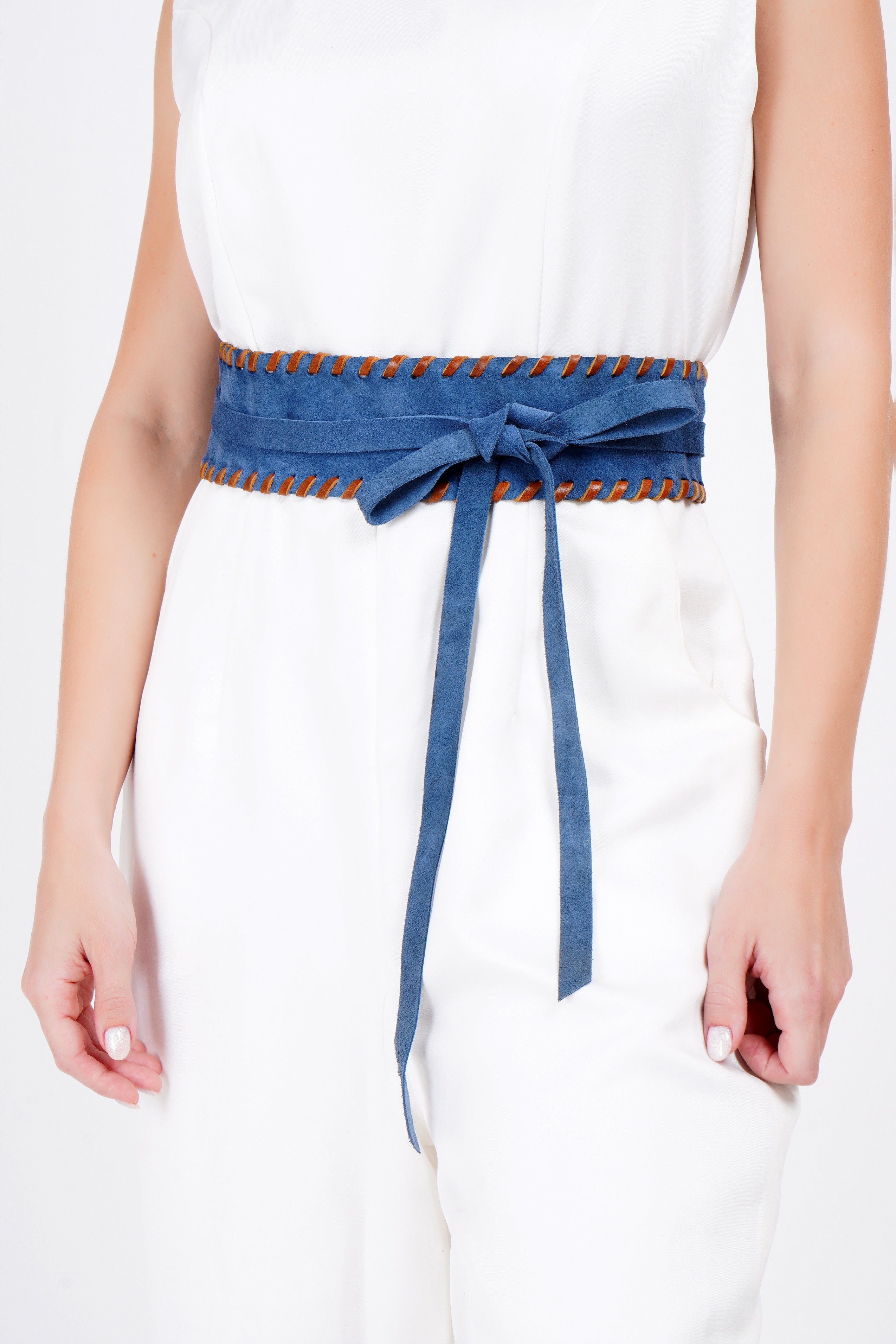 Ocean Suede Leather Wrap Belt - Urban Lilith