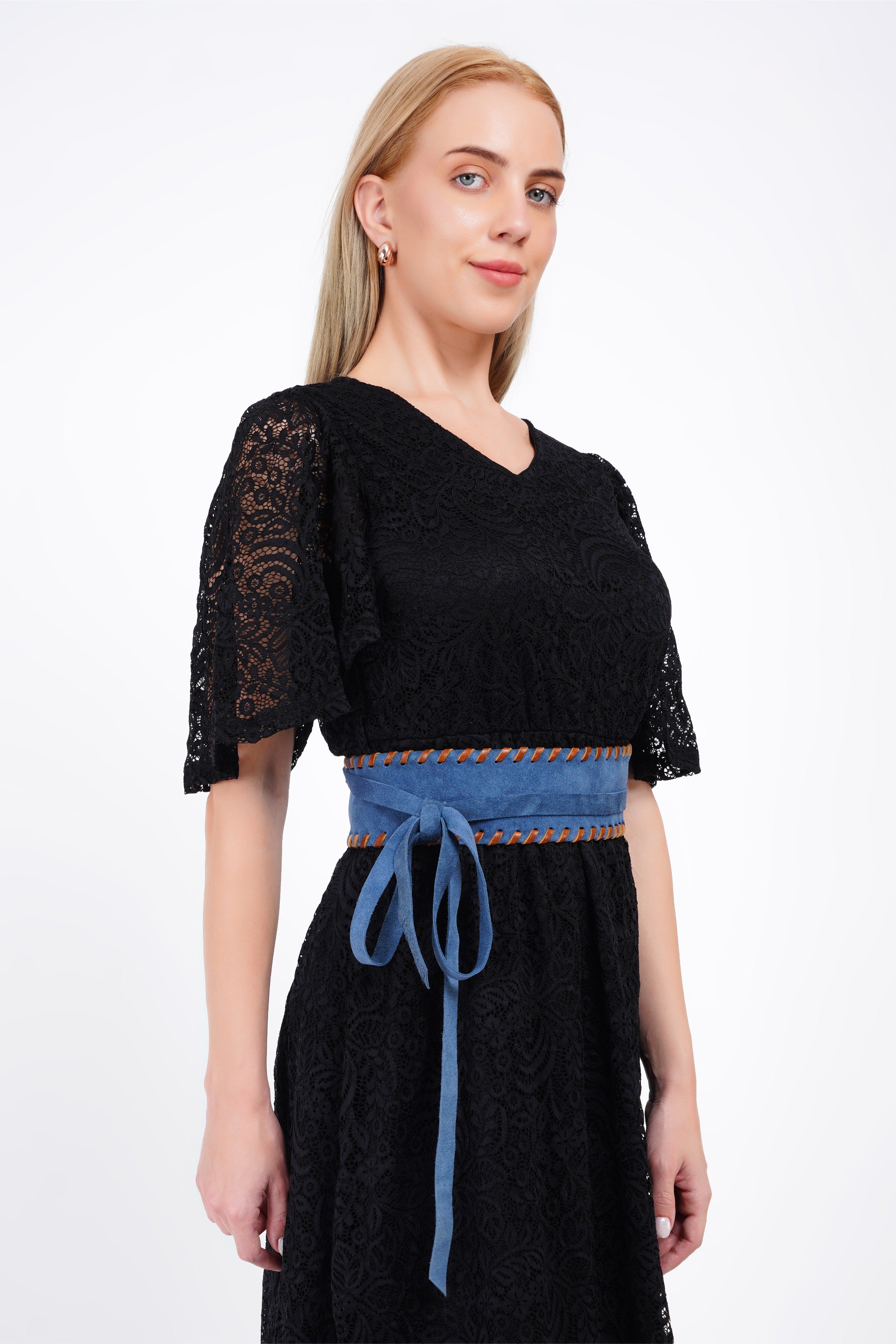 Ocean Suede Leather Wrap Belt - Urban Lilith