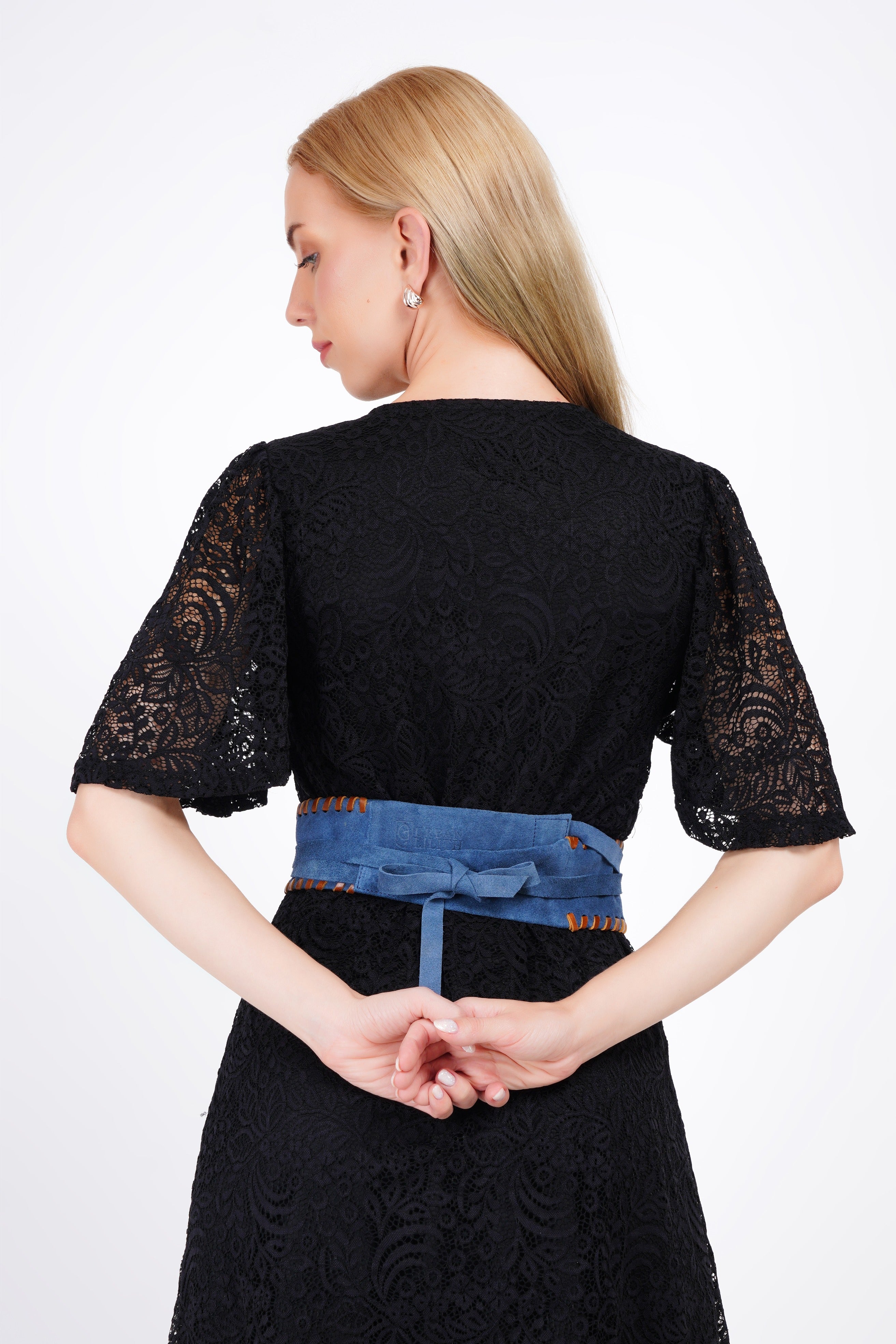 Ocean Suede Leather Wrap Belt - Urban Lilith