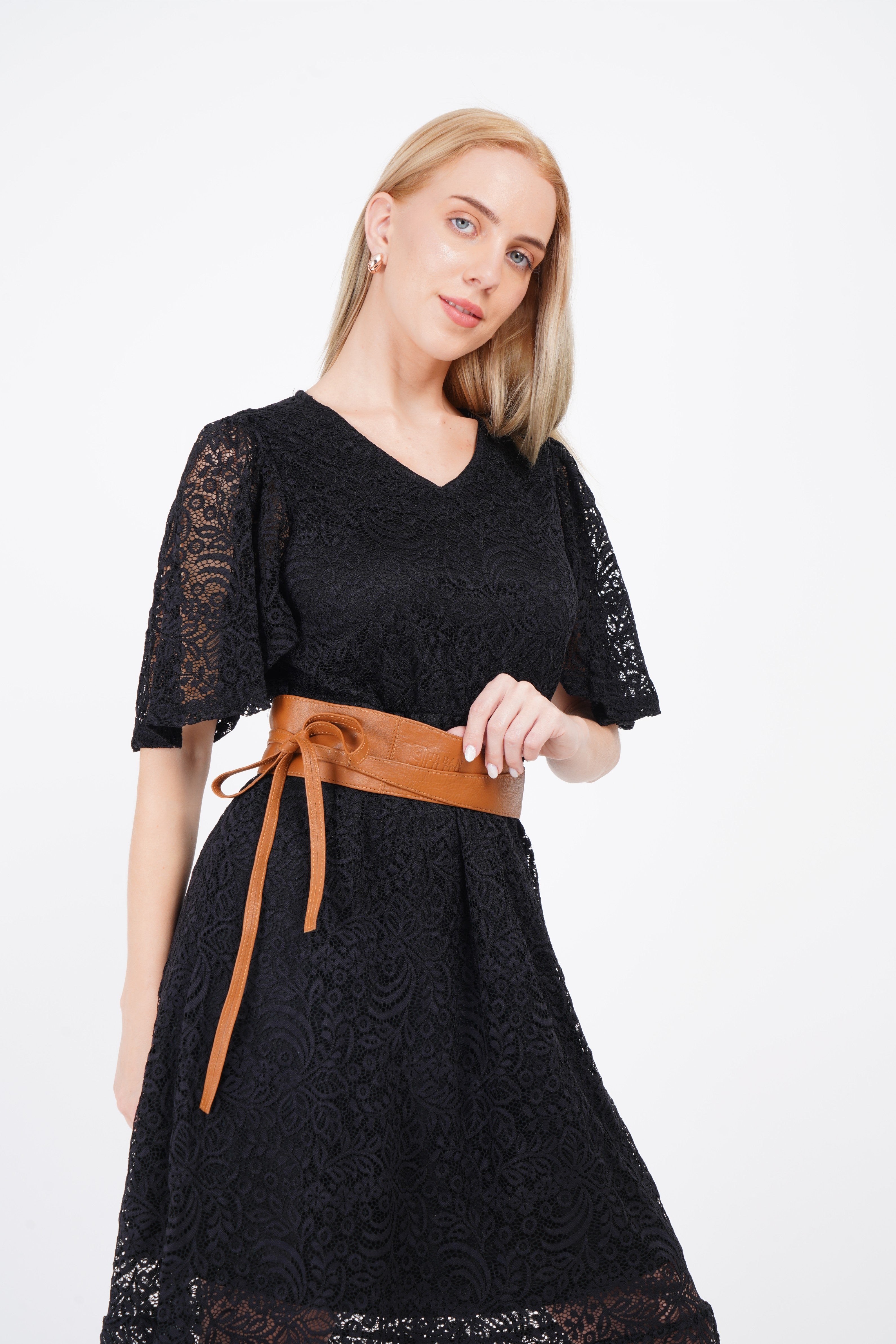 Classic Tan Leather Wrap Belt