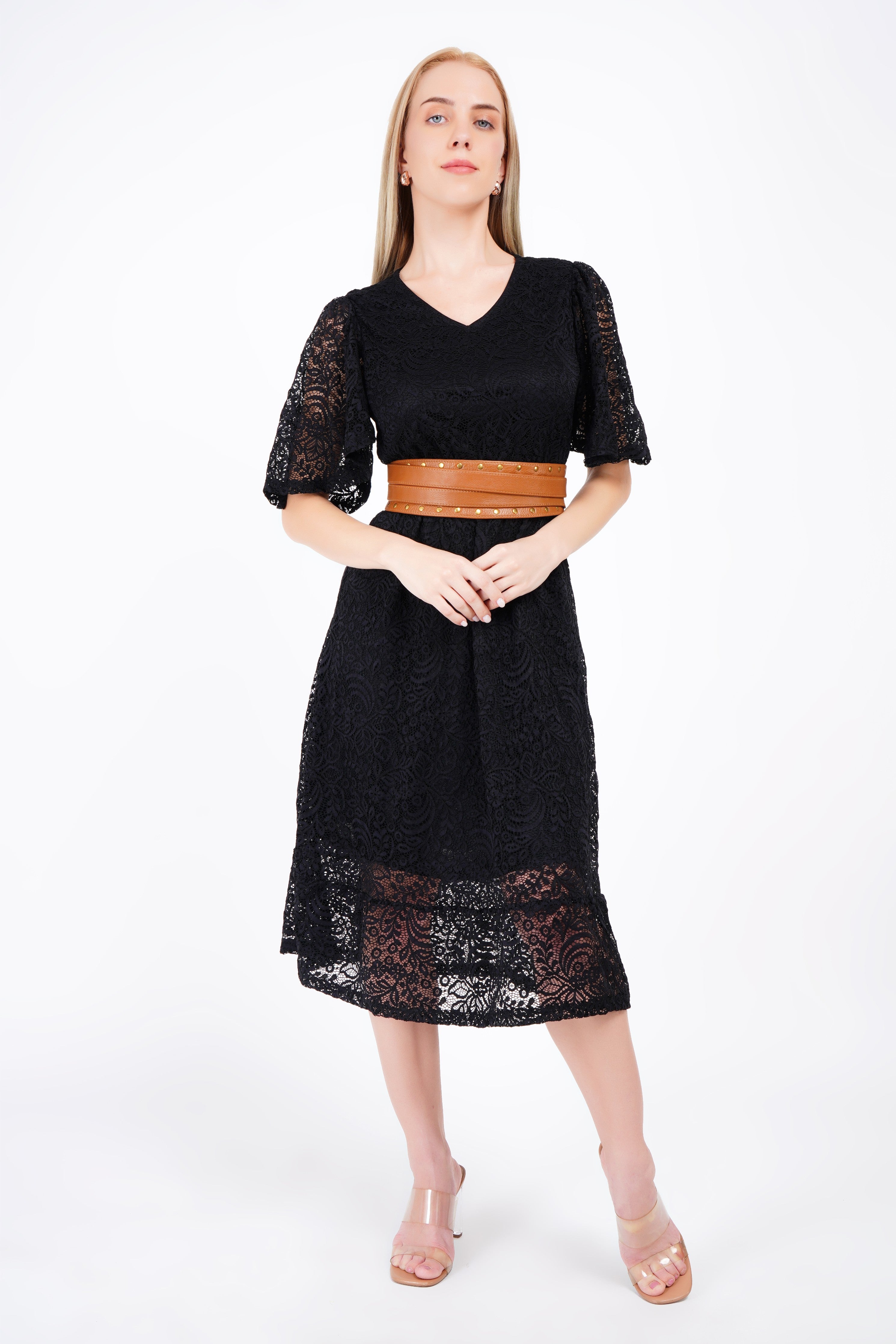 Classic Tan Leather Wrap Belt